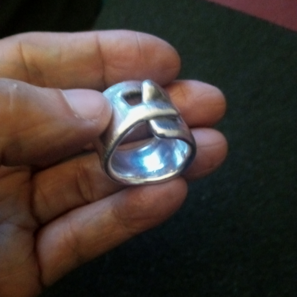 STERLING SILVER ART DECO RING - Picture 10 of 12